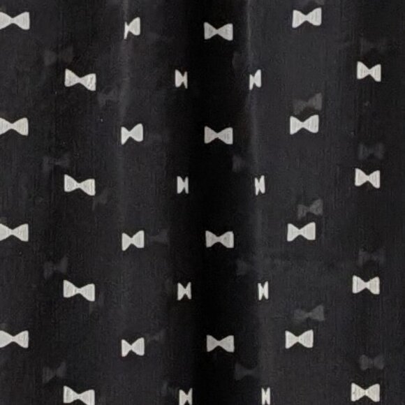 Torrid Bow Print Ruffle Front Blouse in Black & White - Picture 8 of 11